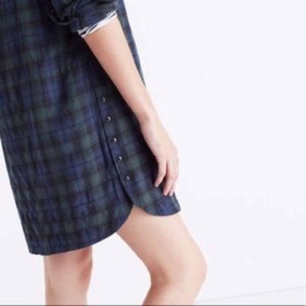 Madewell Multicolor Side Button Flannel Shirtdress - image 2